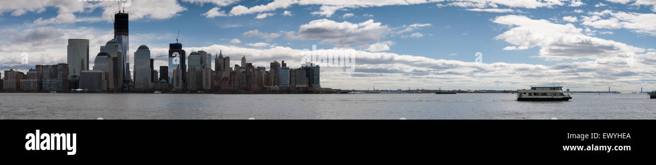 Vue de Manhattan de New Jersey, New York, USA Banque D'Images