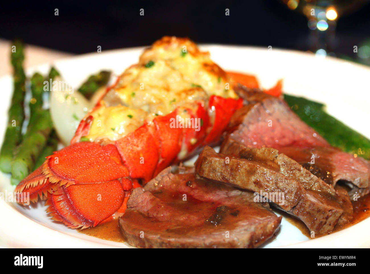 Dîner de Homard gastronomique au restaurant gastronomique Banque D'Images