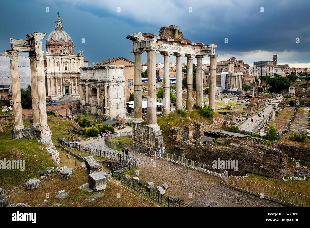 Le Forum Romain à Rome Banque D'Images