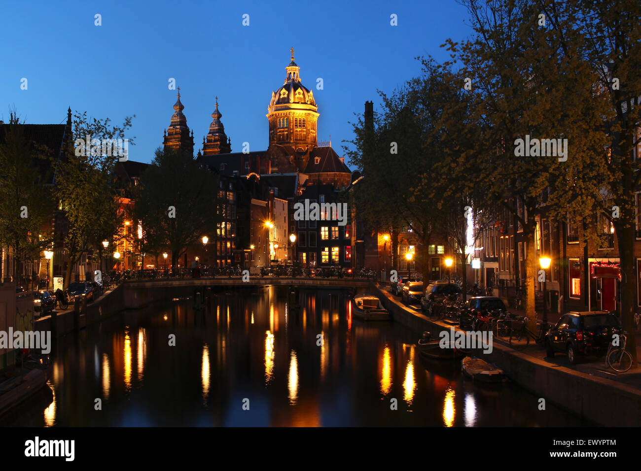 De l'église St Nichloas red-light district, Amsterdam, Pays-Bas Banque D'Images