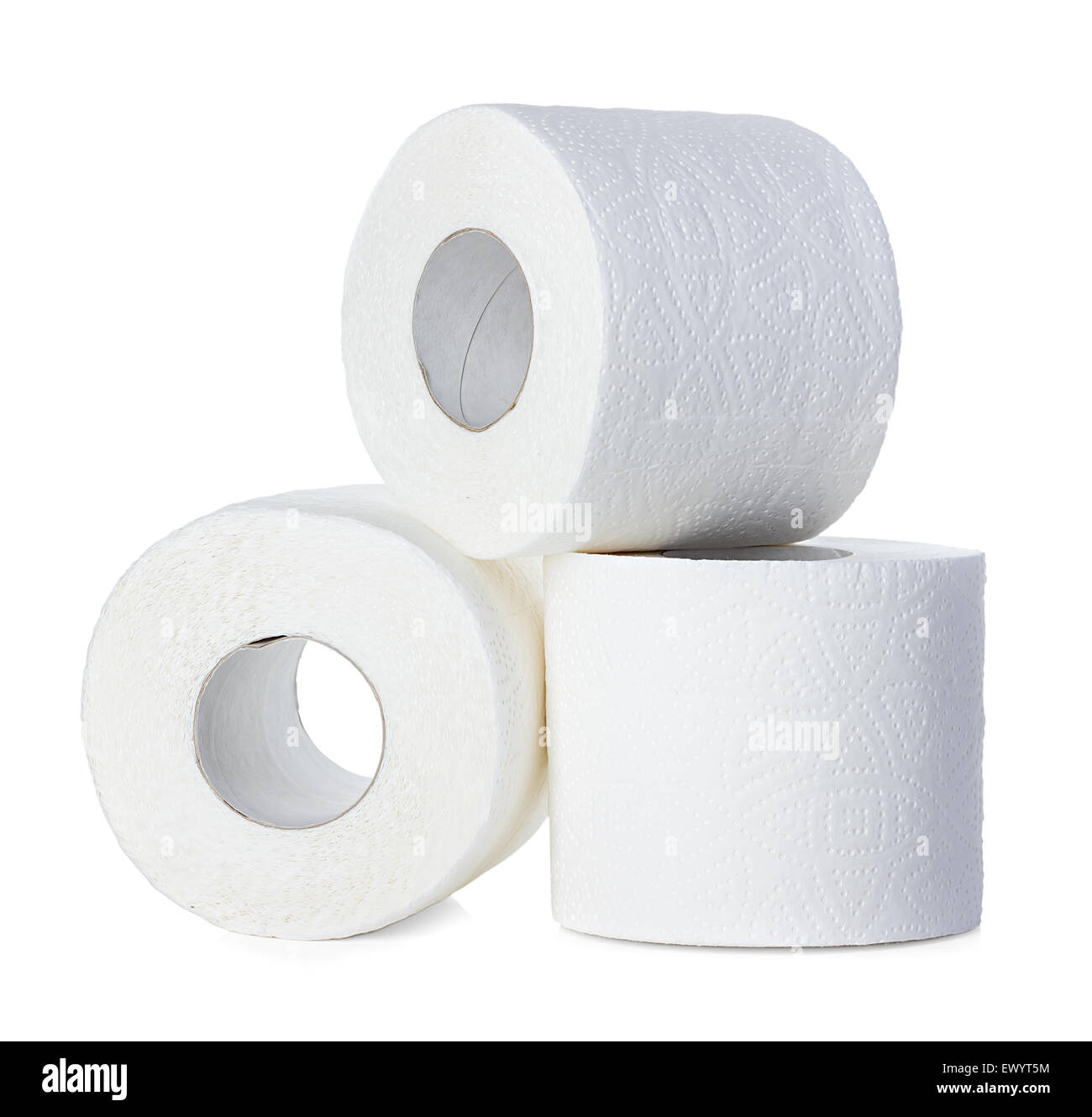 Papier toilette isolé Banque D'Images