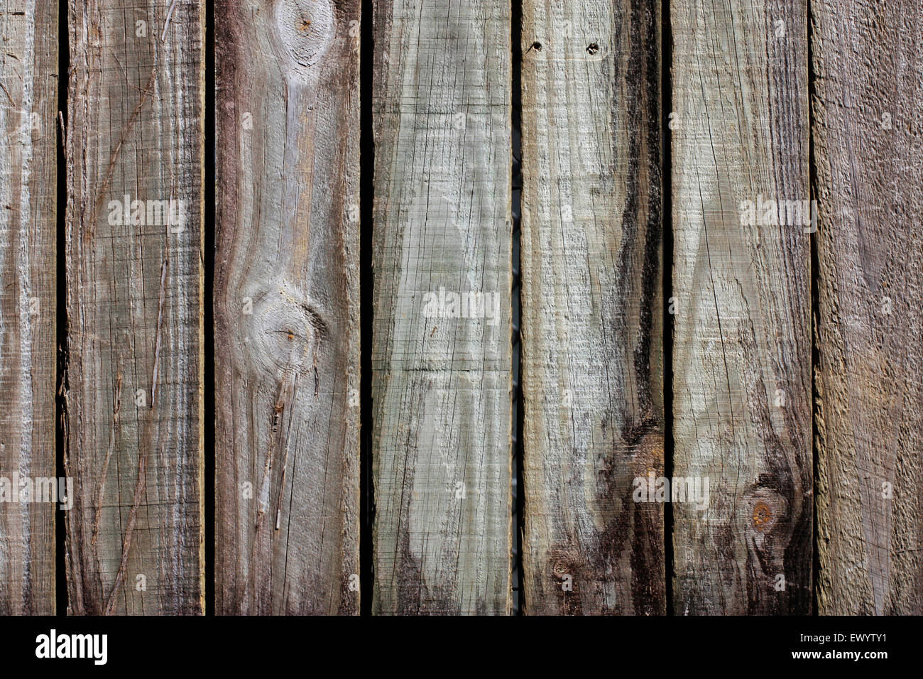 Vieille clôture bois brut bandes avec un look old weathered Banque D'Images