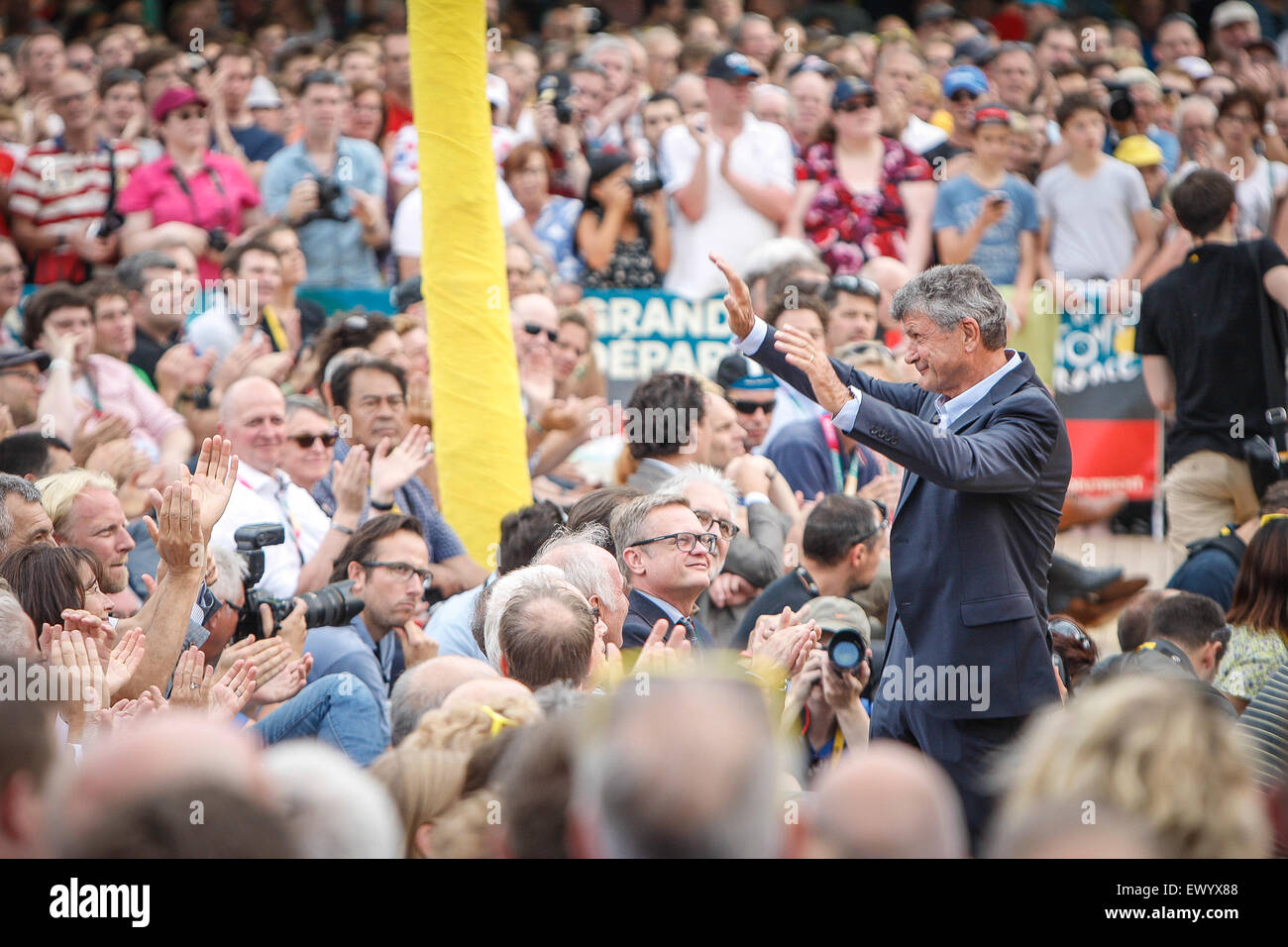 Utrecht, Pays-Bas. 2 juillet, 2015. Présentation de l'équipe Tour de France, le jeudi 2 juillet 2015. Utrecht, Pays-Bas : Jan de Wild/Alamy Live News Banque D'Images