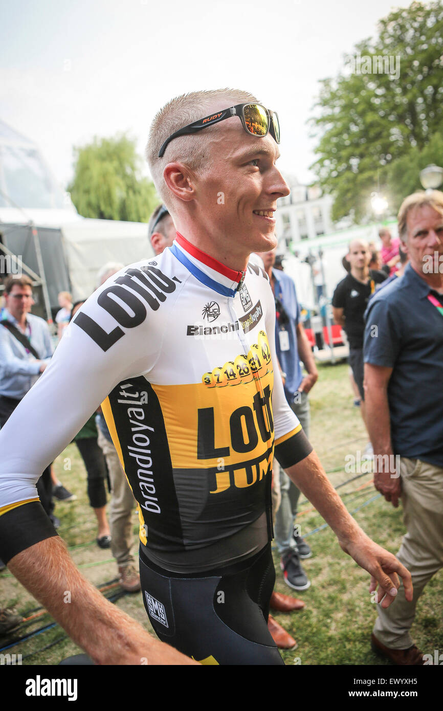 Utrecht, Pays-Bas. 2 juillet, 2015. Robert Gesink Jumbo Lotto, Tour de France Présentation de l'équipe, jeudi 2 juillet 2015. Utrecht, Pays-Bas : Jan de Wild/Alamy Live News Banque D'Images