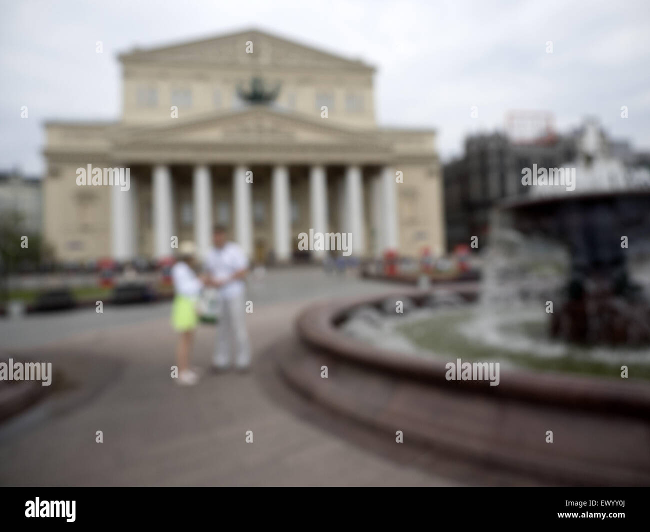 Grand Théâtre de Moscou. 15 Juin, 2015. Photo floue comme arrière plan © Igor Golovniov/ZUMA/Alamy Fil Live News Banque D'Images
