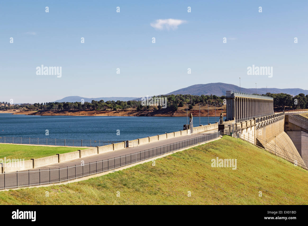 Hume Dam, au frontière de Nouvelles Galles du Sud et Victoria, Australie Banque D'Images