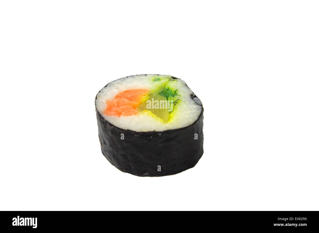 Sushi partie isolé sur fond blanc Banque D'Images