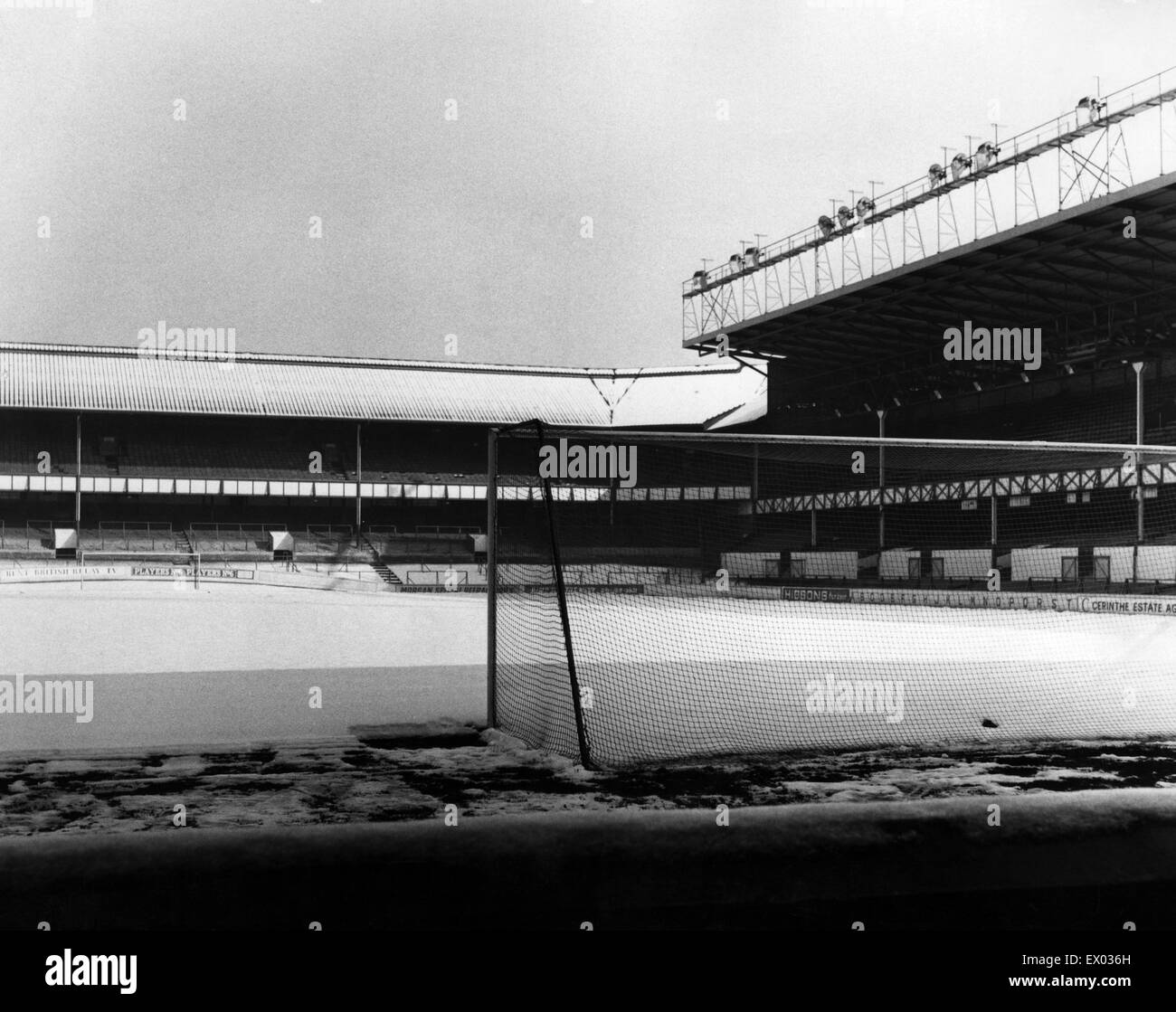 De Goodison Park, home à Everton FC, le stade de football est situé dans la région de Walton, Liverpool, Angleterre. 16 février 1973. Banque D'Images