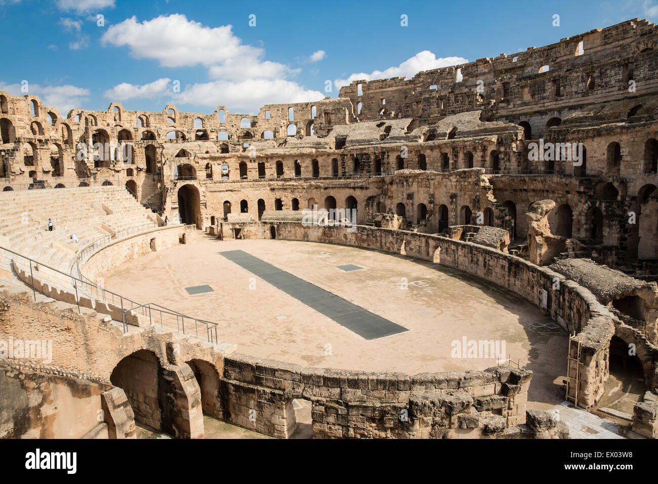 Voir l'amphithéâtre d'El Jem, Tunisie, Banque D'Images