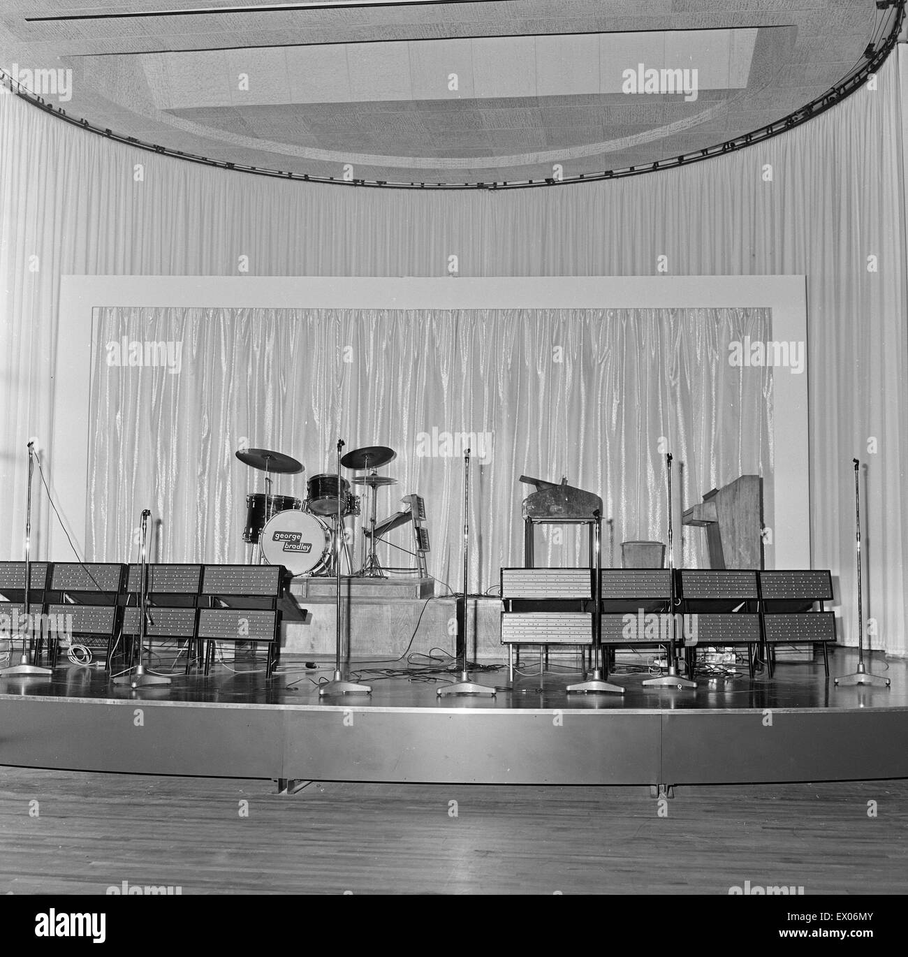 Top Rank Ballroom, lecture, aperçu pix, avant l'ouverture, Reading, Berkshire, 23 octobre 1967. Stage Banque D'Images