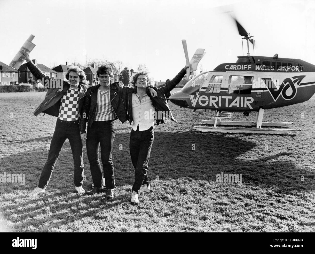 Groupe de rock gallois Ceffyl Pren. 12 janvier 1984. Banque D'Images