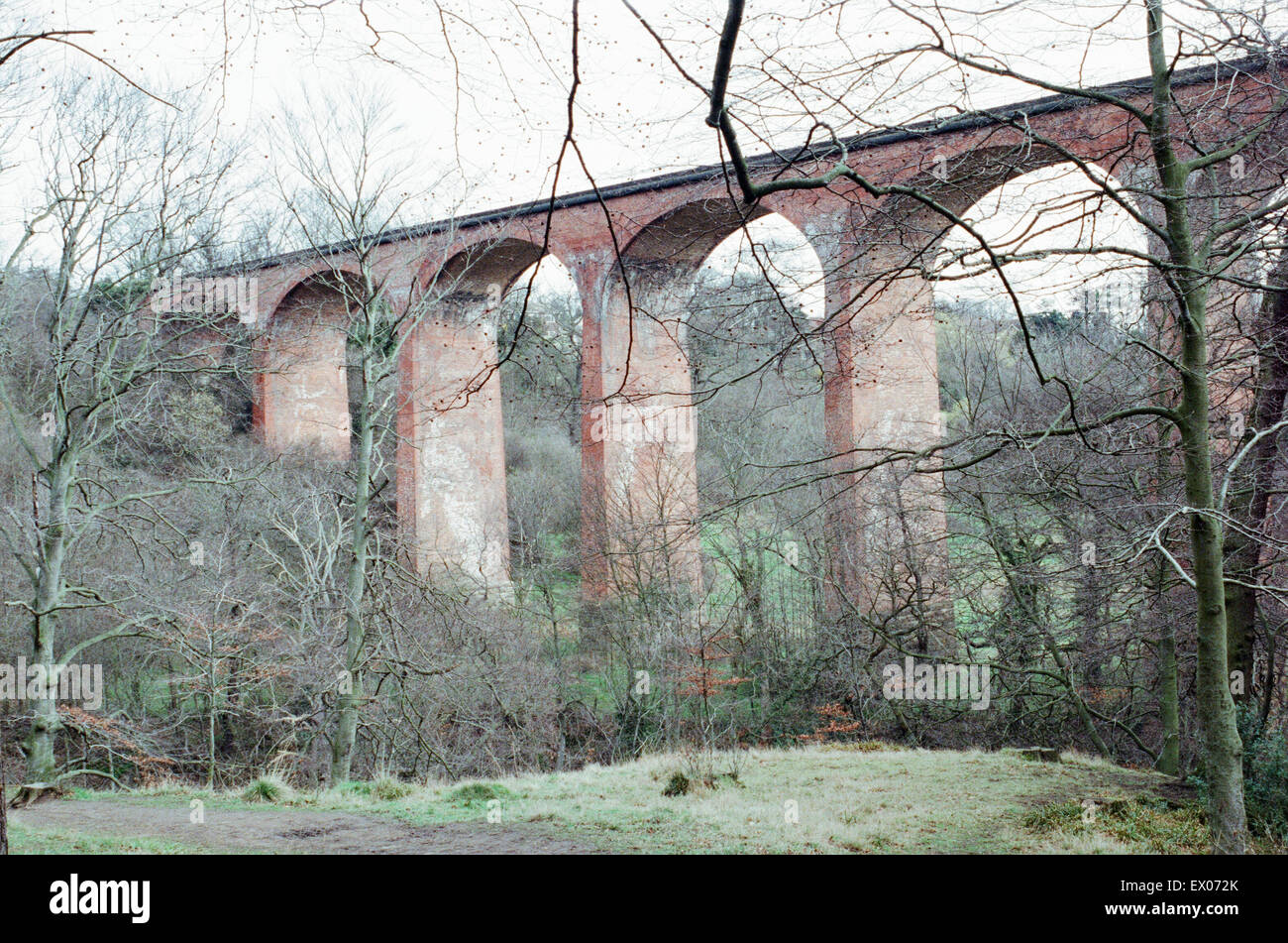 Paris Viaduc, Skelton Beck, Tees Valley, le 25 mars 1991. Banque D'Images