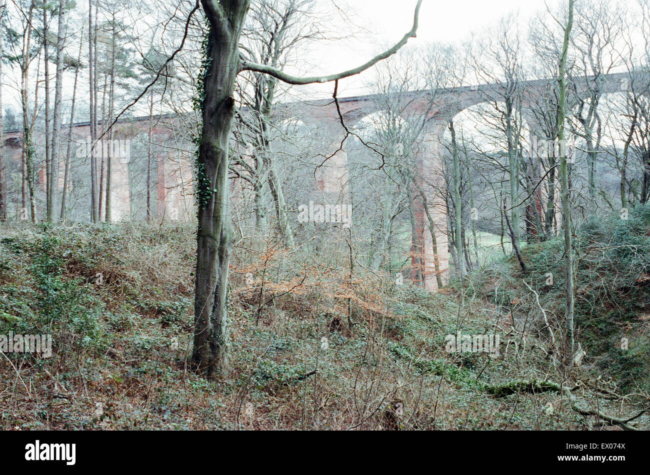 Paris Viaduc, Skelton Beck, Tees Valley, le 25 mars 1991. Banque D'Images