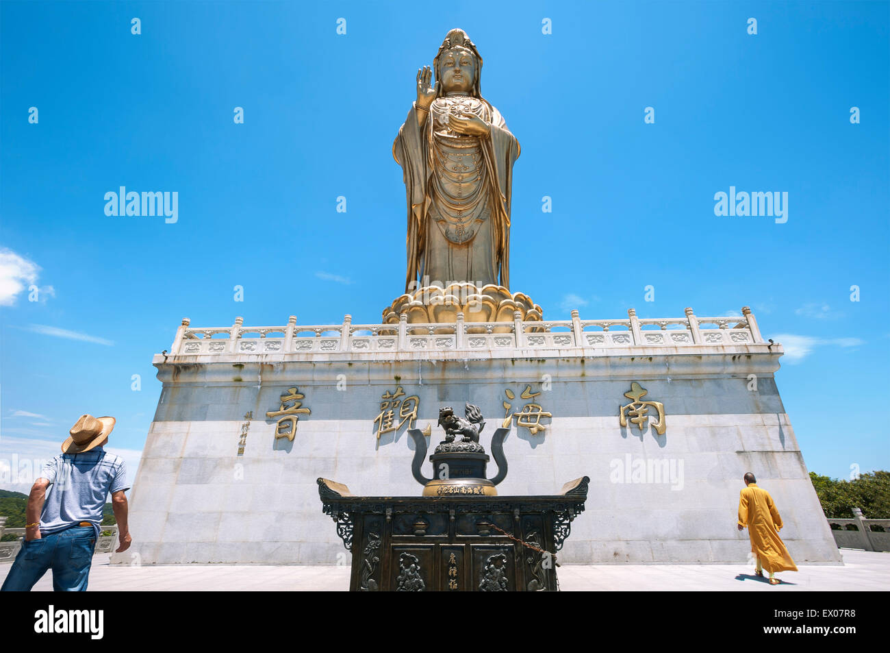 Guanyin statue sur Putuoshan, Province de Zhejiang, Chine Banque D'Images