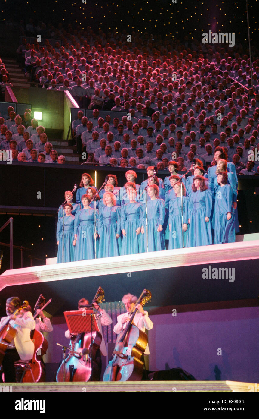Cdr World Choir concert à Cardiff Arms Park, le 29 mai 1993. Banque D'Images