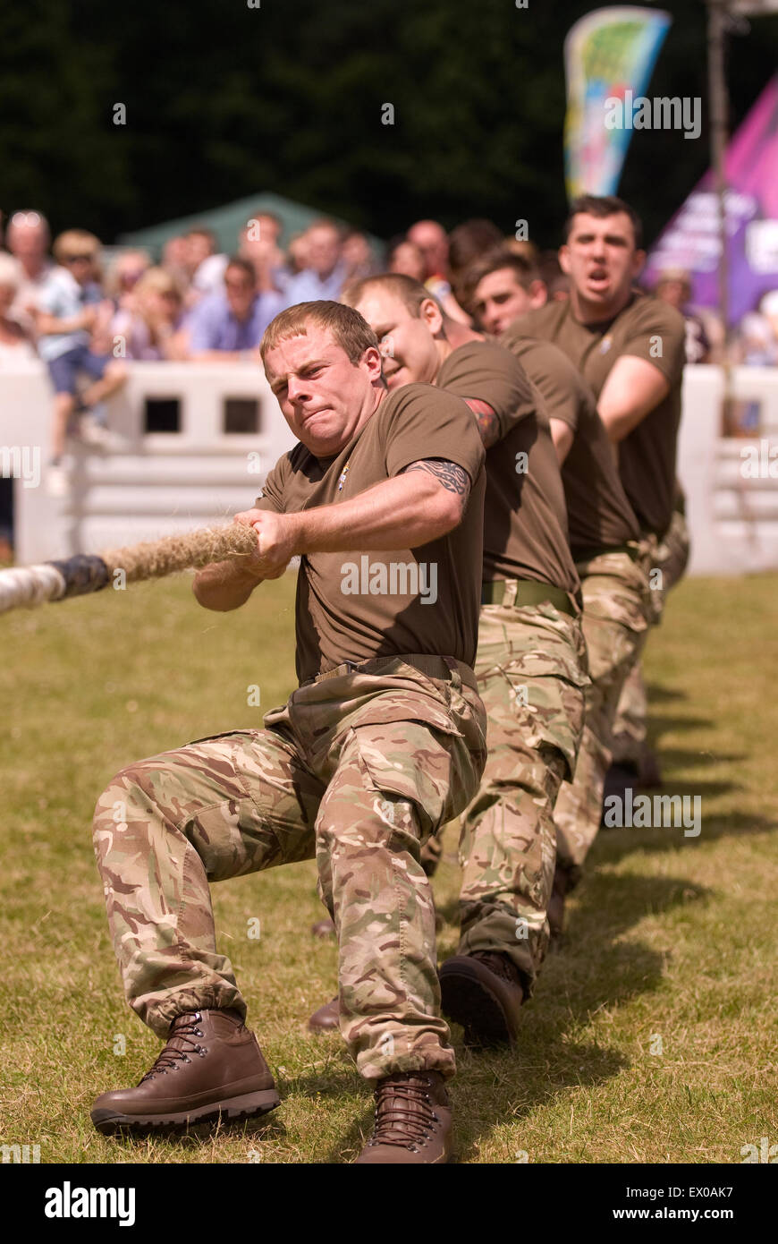 Trg 10 milliards entre remorqueur peloton 'o' War, adieu à la garnison Festival, Bordon, Hampshire, Royaume-Uni. Samedi 27 juin 2015. Banque D'Images
