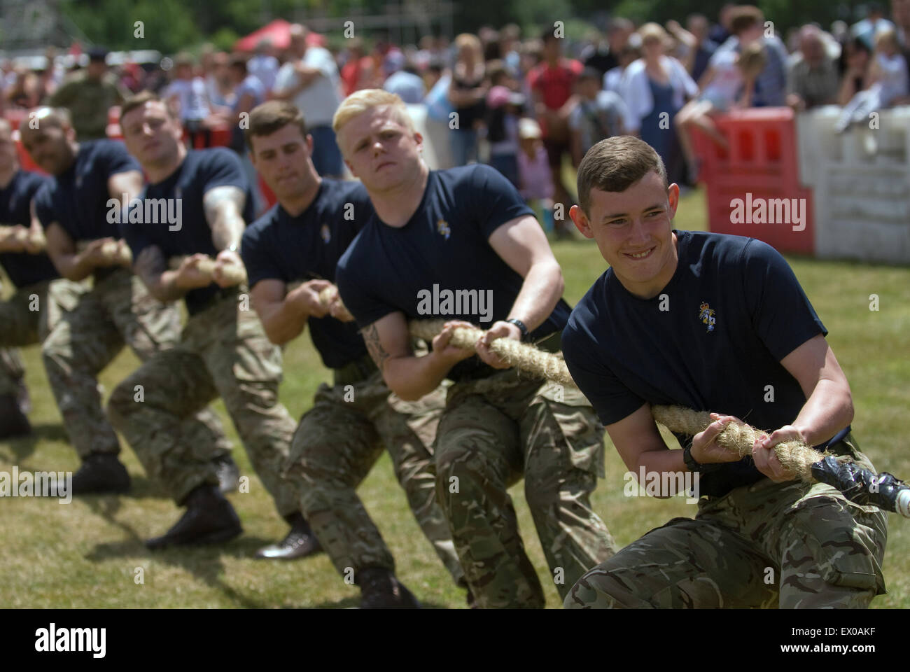 Trg 10 milliards entre remorqueur peloton 'o' War, adieu à la garnison Festival, Bordon, Hampshire, Royaume-Uni. Samedi 27 Juin 2015 (Forces forc Banque D'Images