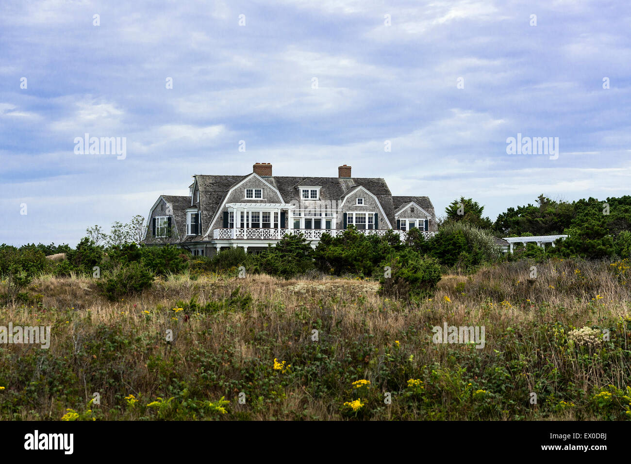 Maisons majestueuses, South Beach, Martha's Vineyard, Massachusetts, USA Banque D'Images