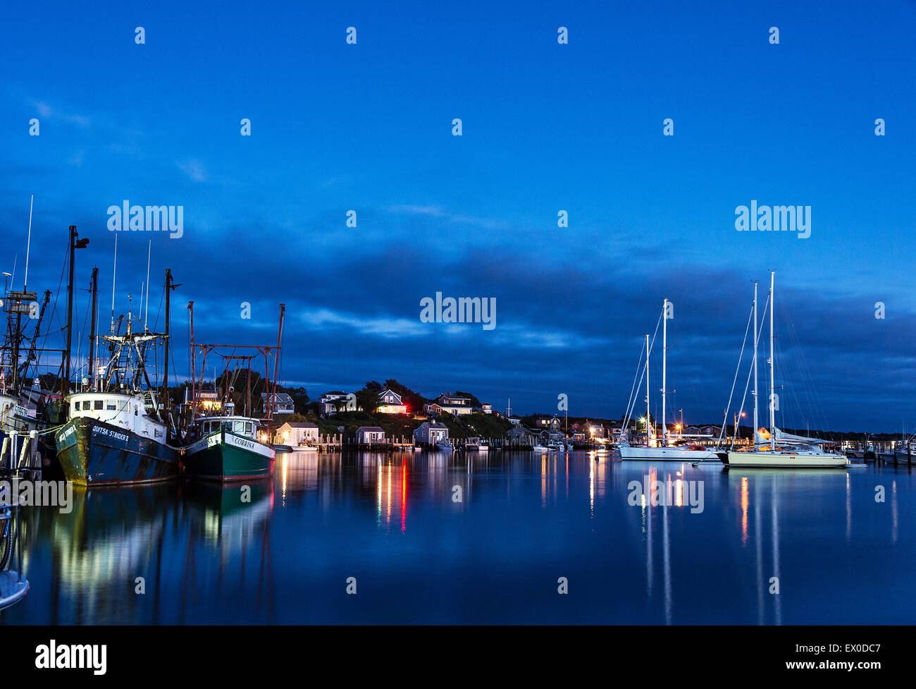 Pittoresque village de pêcheurs de Menemsha, Chilmark, Martha's Vineyard, Massachusetts, USA Banque D'Images