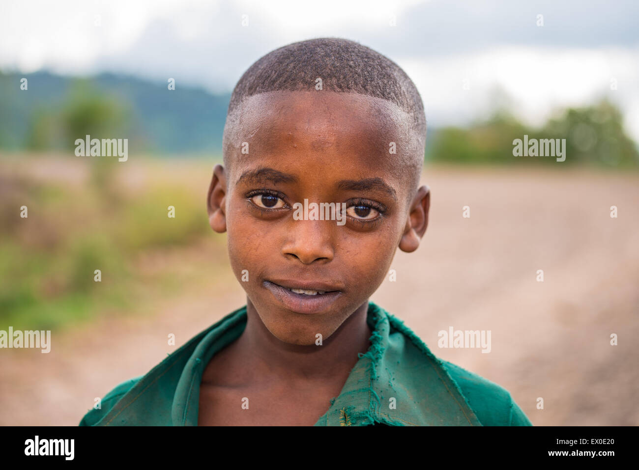 Jeune garçon éthiopien Banque D'Images