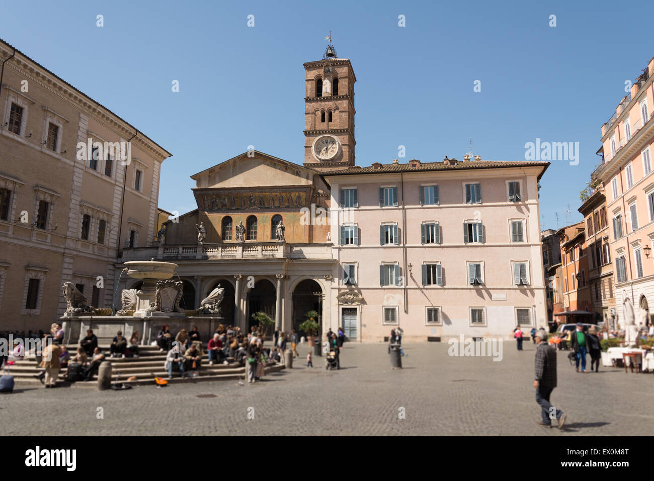 Basilique Santa Maria in Trastevere Banque D'Images