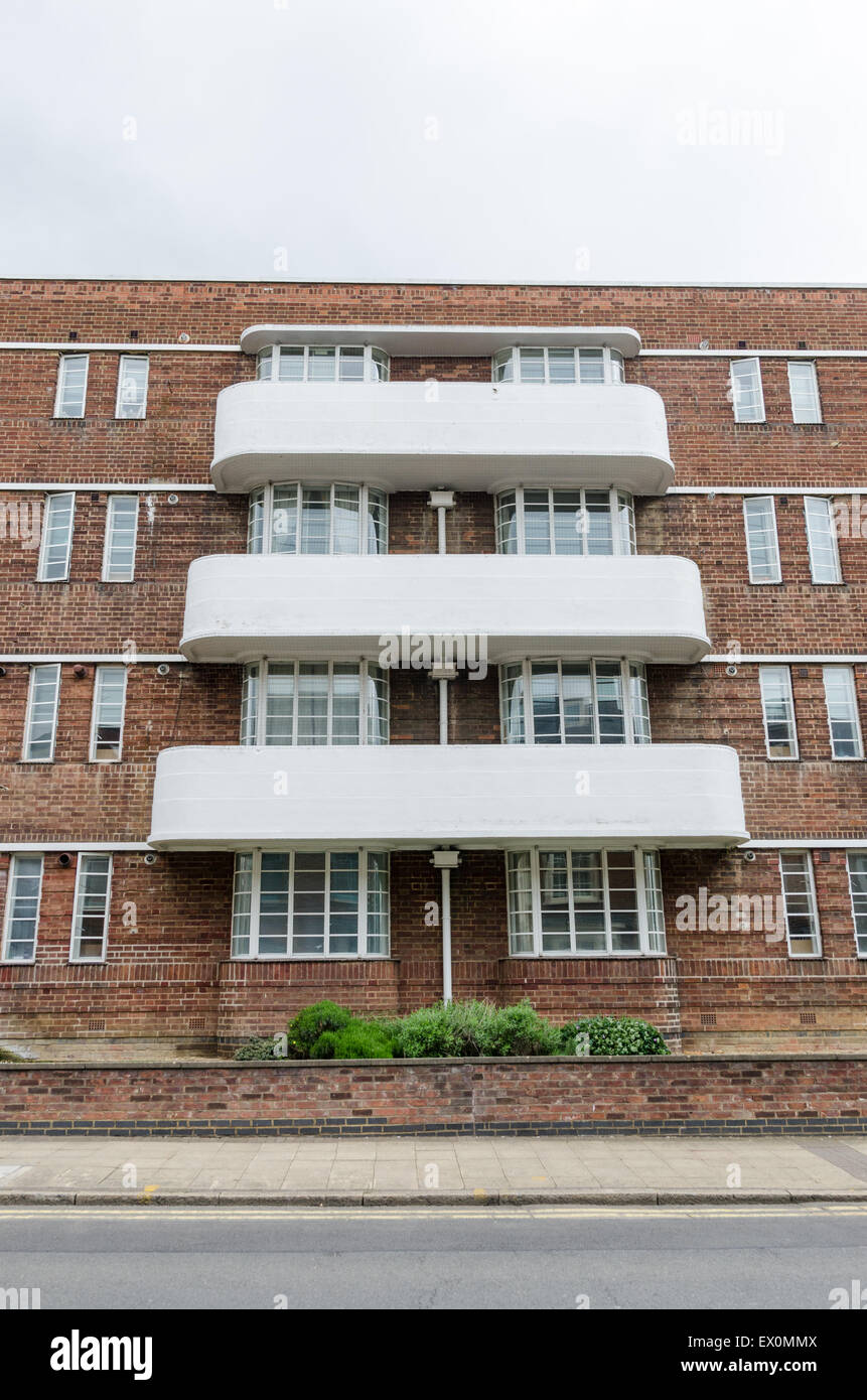 Bedford hôtels particuliers art deco apartment block in Derngate, Northampton Banque D'Images