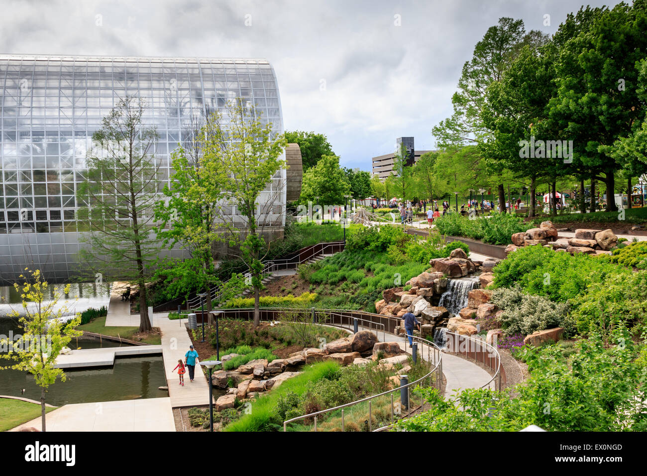 La myriade de jardin est un magnifique parc du centre-ville d'Oklahoma City. Banque D'Images