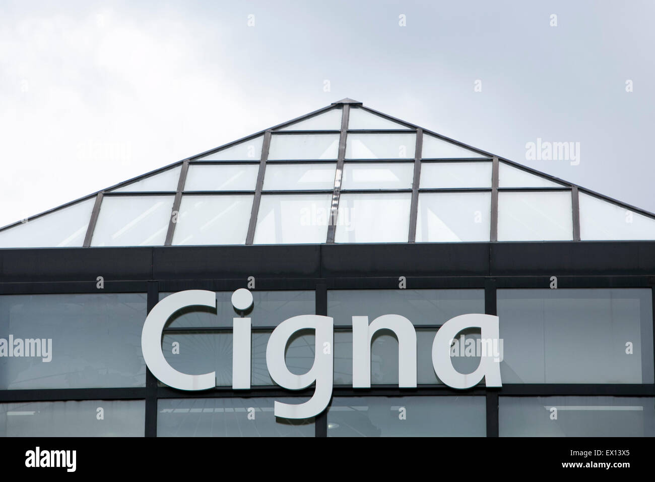 Un logo affiche à l'extérieur d'un établissement occupé par Cigna à Wilmington, Delaware. Banque D'Images