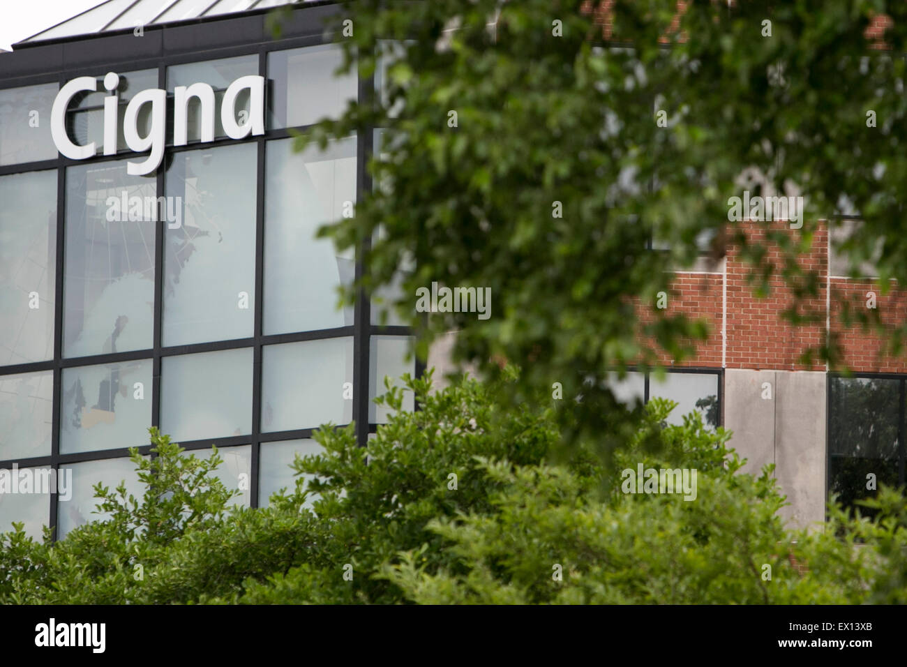 Un logo affiche à l'extérieur d'un établissement occupé par Cigna à Wilmington, Delaware. Banque D'Images