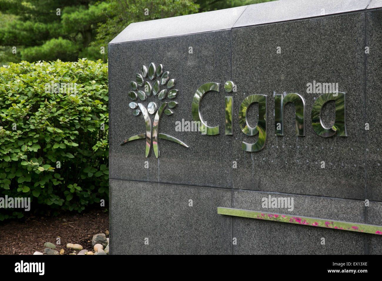 Un logo affiche à l'extérieur d'un établissement occupé par Cigna à Wilmington, Delaware. Banque D'Images