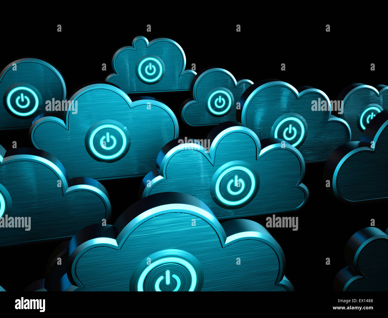 Cloud computing, conceptual artwork. Banque D'Images