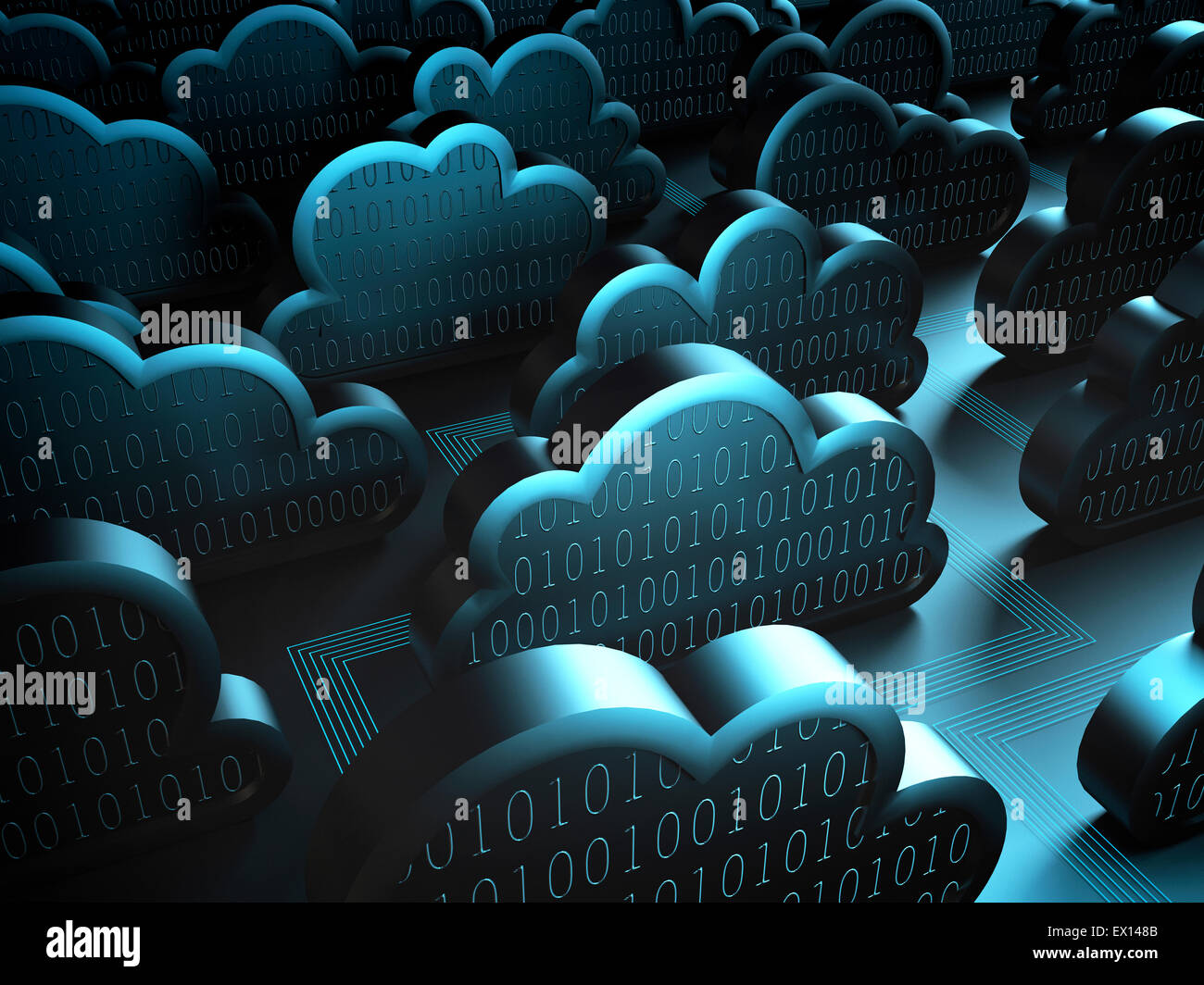 Cloud computing, conceptual artwork. Banque D'Images