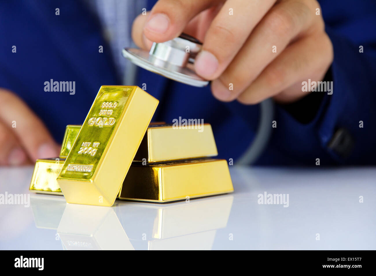 Image Concept de barres d'or. Banque D'Images