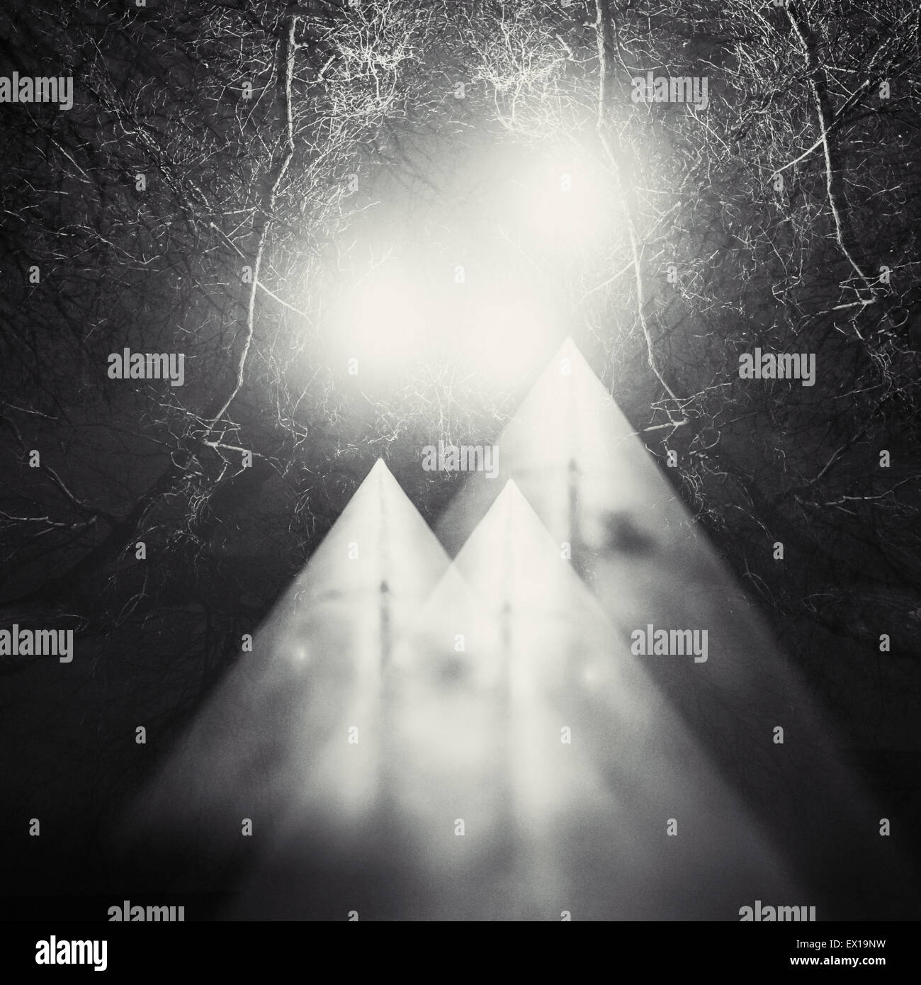 Résumé une exposition multiple. Banque D'Images