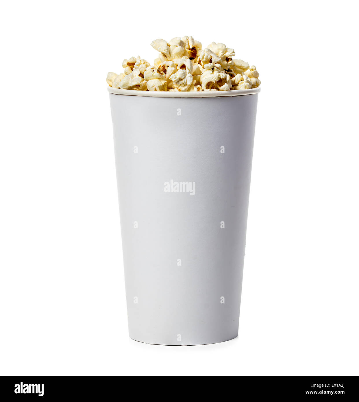 Popcorn isolé sur fond blanc Banque D'Images