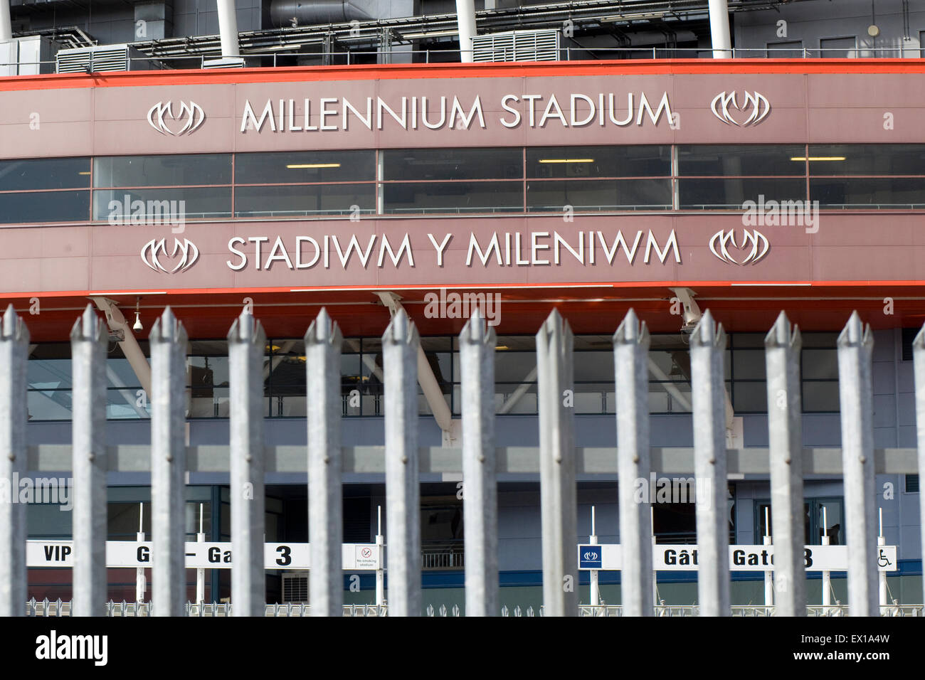 Signe pour le Millennium Stadium Galles Banque D'Images