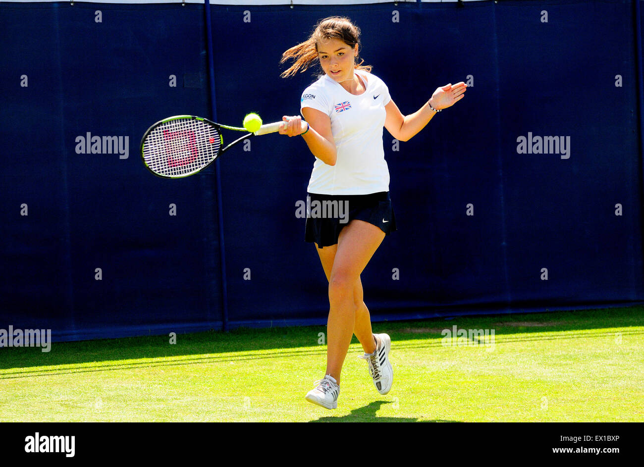 Jodie Burrage (GB) à l'affiche dans le Grand Slam Unies Défi à Eastbourne, Juin 2015 Banque D'Images