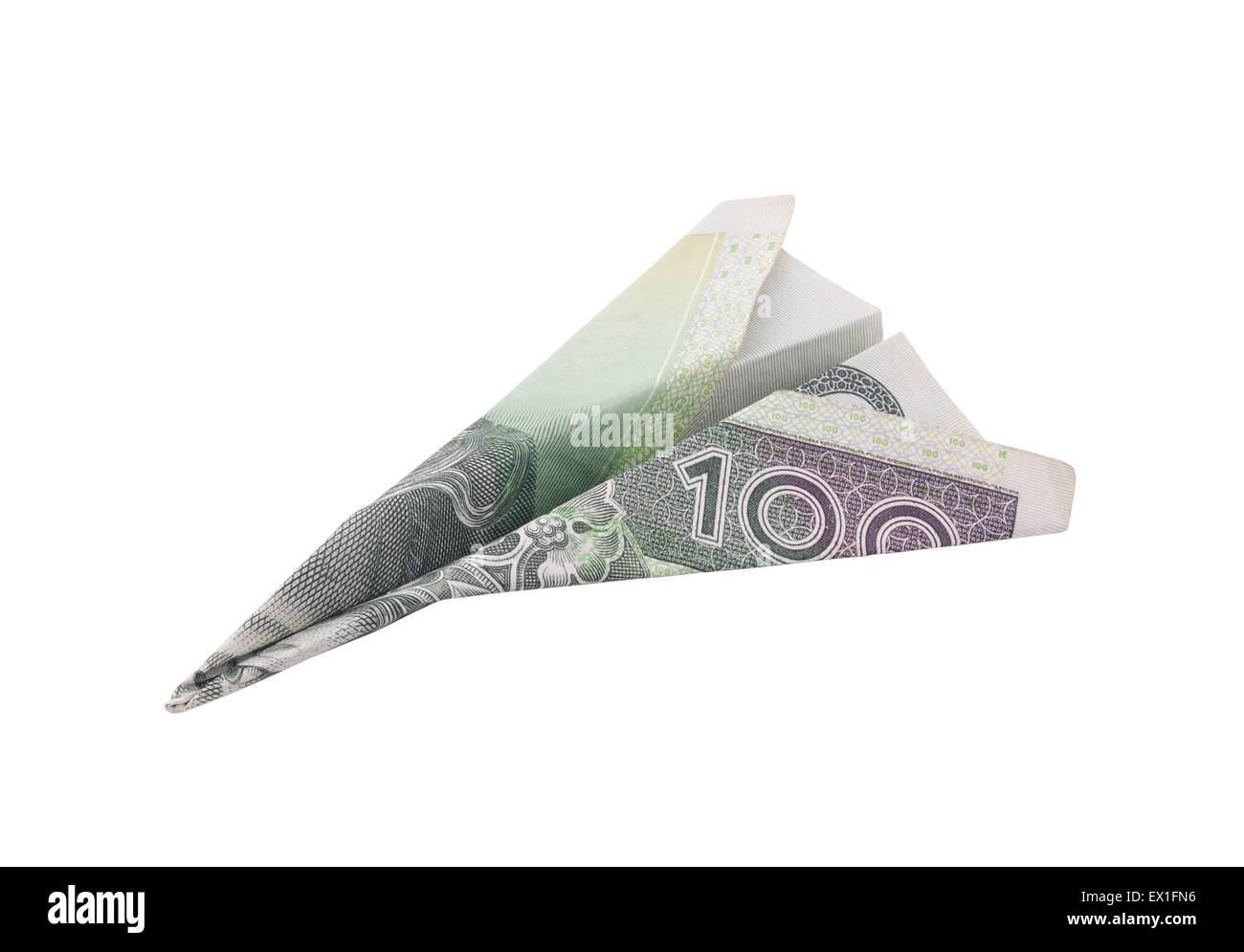 D'origine polonaise papier avion avec clipping path Banque D'Images D'origine polonaise papier avion avec clipping path Banque D'Images