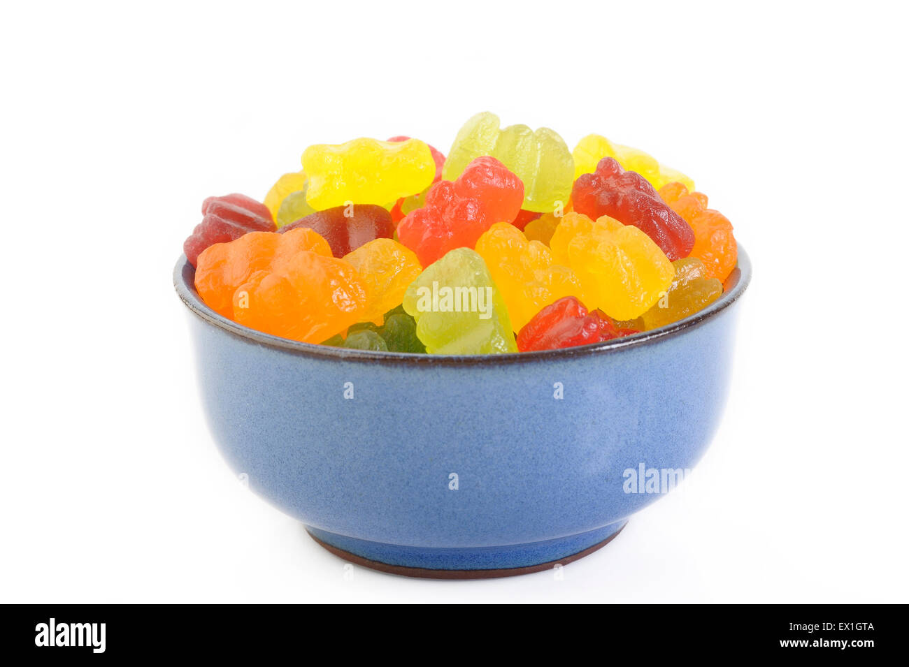 Gummy bears in bowl Banque D'Images