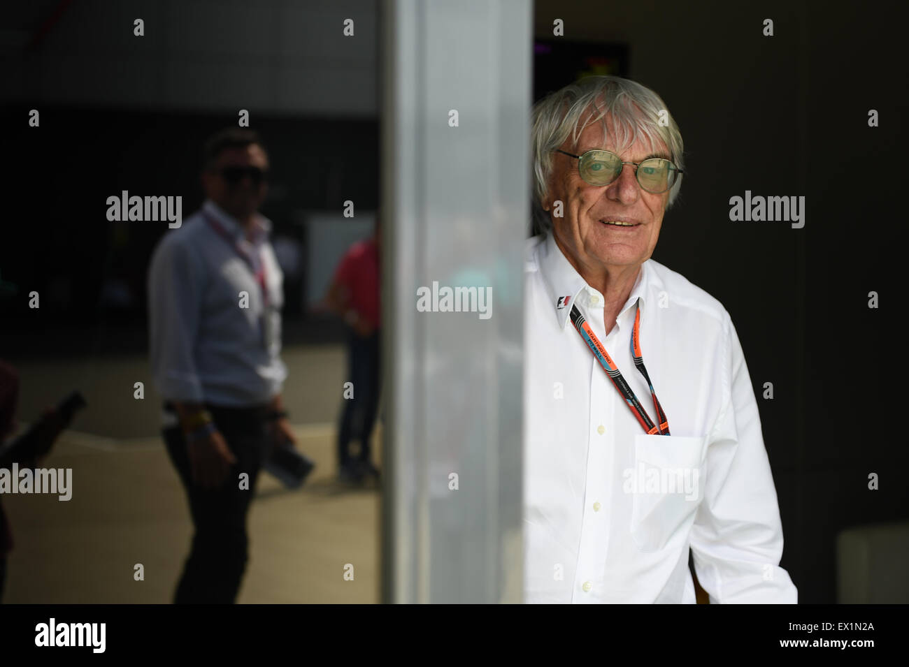 Silverstone, UK. Le 04 juillet, 2015. F1 patron, Bernie Ecclestone, à la British Formula 1 (F1) Grand Prix au circuit de Silverstone, Norhamptonshire, UK. Crédit : Kevin Bennett/Alamy Live News Banque D'Images