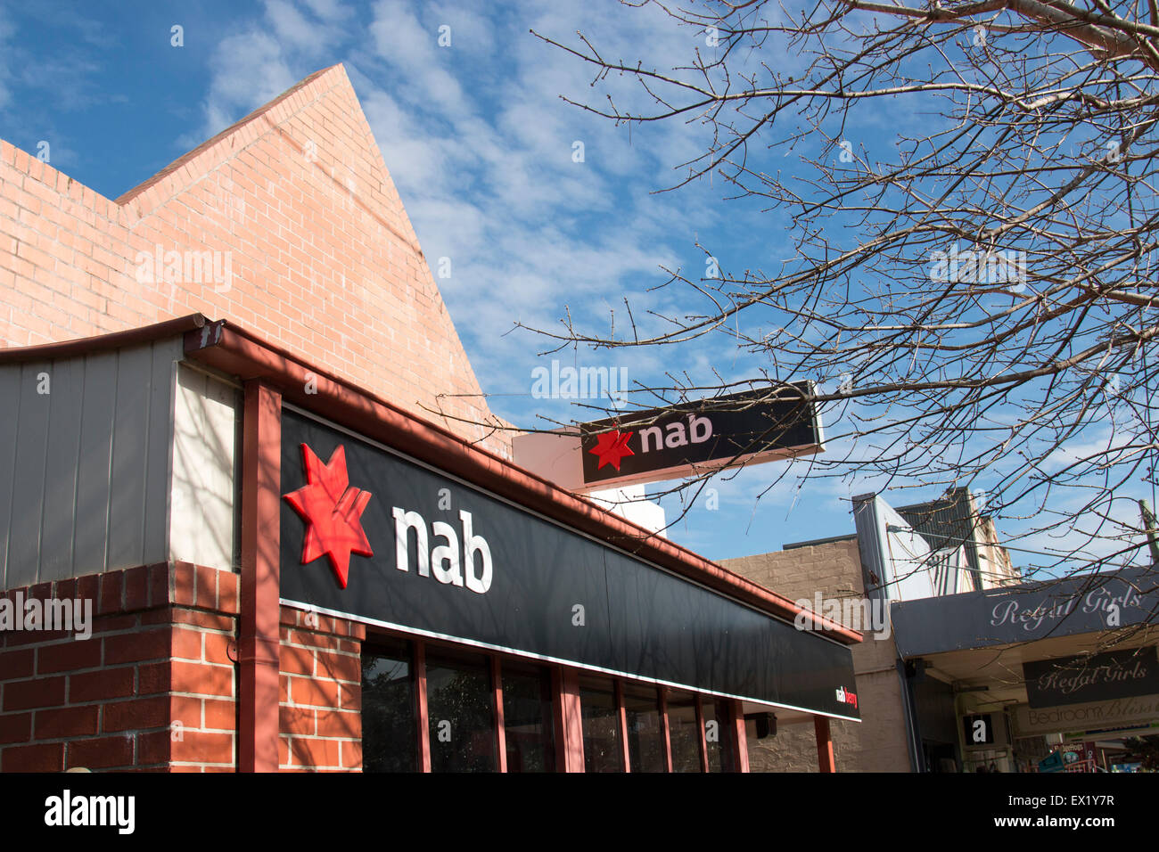 Succursale de NAB National Australia Bank en Berry, une ville sur la côte sud de la Nouvelle-Galles du Sud, Australie Banque D'Images