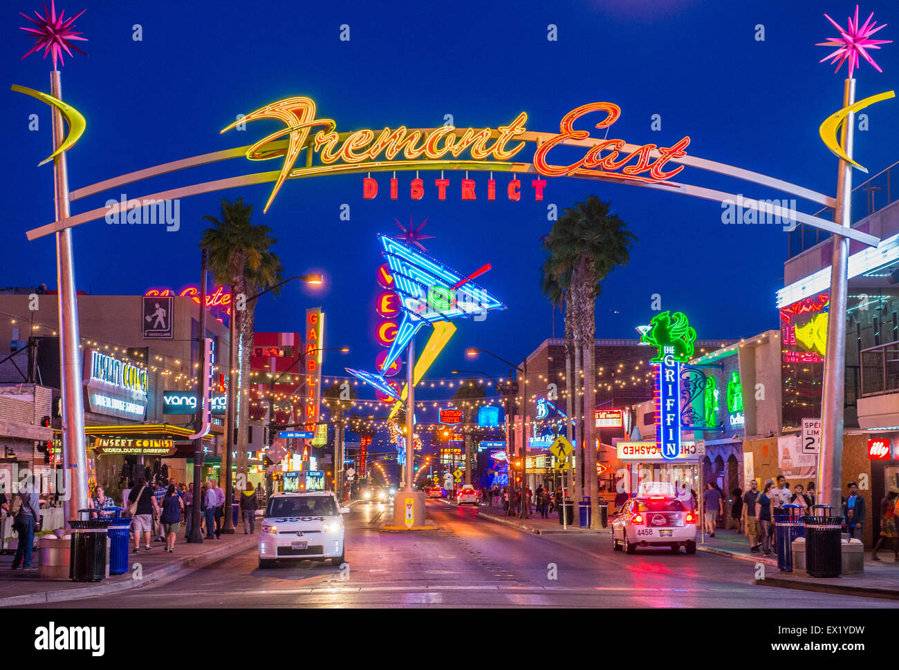 Le Fremont Street Experience à Las Vegas, Nevada. Banque D'Images