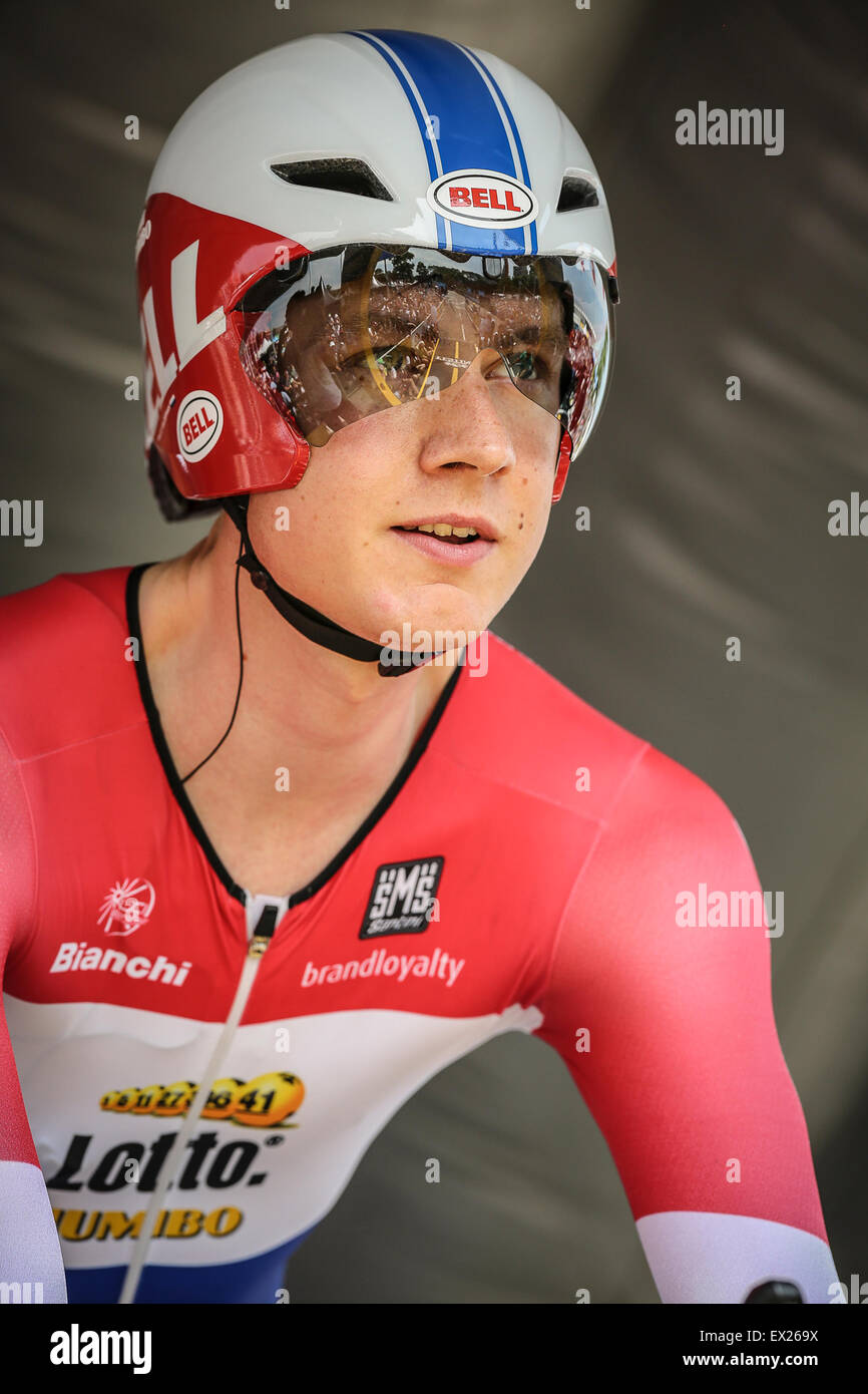 Utrecht, Pays-Bas. 4 juillet, 2015. Tour de France étape contre la montre, WILCO KELDERMAN, Lotto Team Crédit : Jumbo Jan de Wild/Alamy Live News Banque D'Images