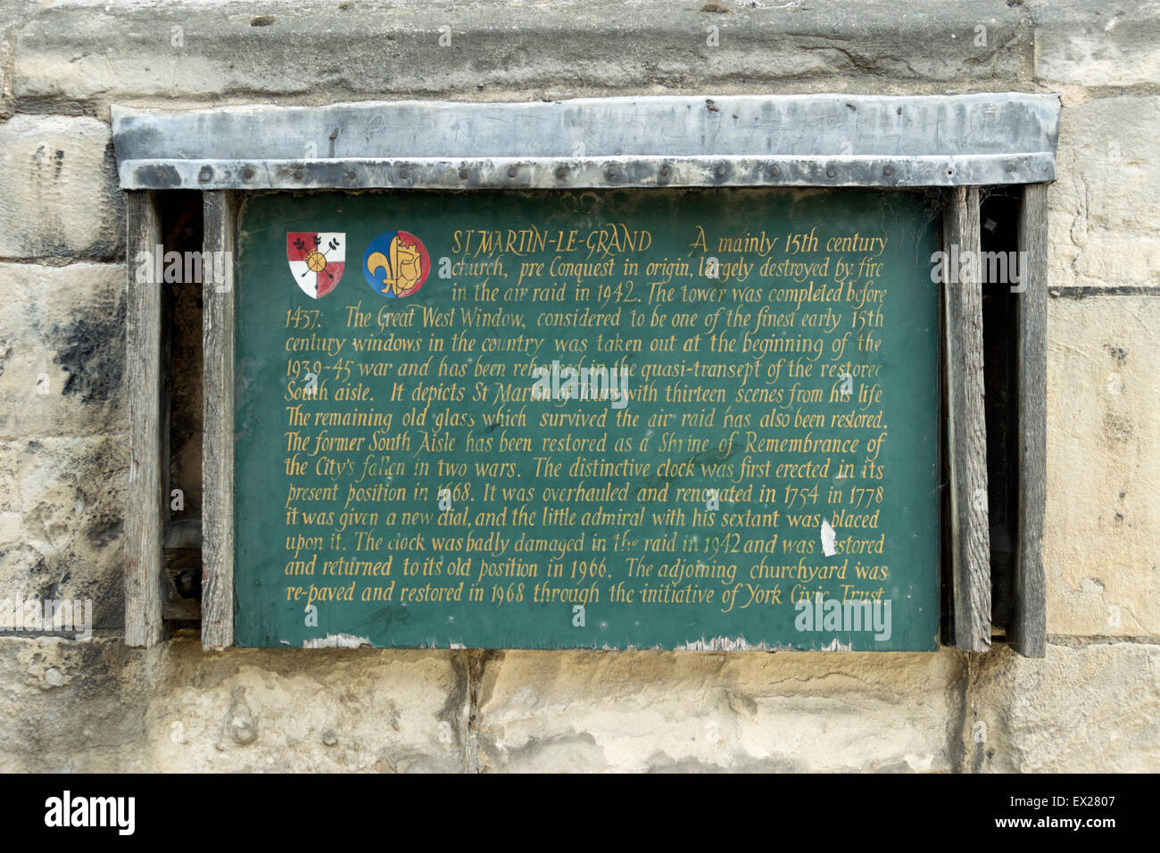 St Martin-Le-Grand sign Banque D'Images