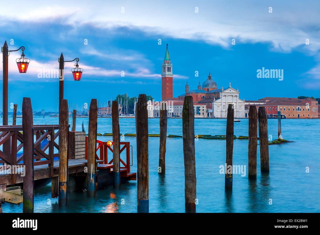 San Giorgio Maggiore dans la lagune de Venise, Italie Banque D'Images
