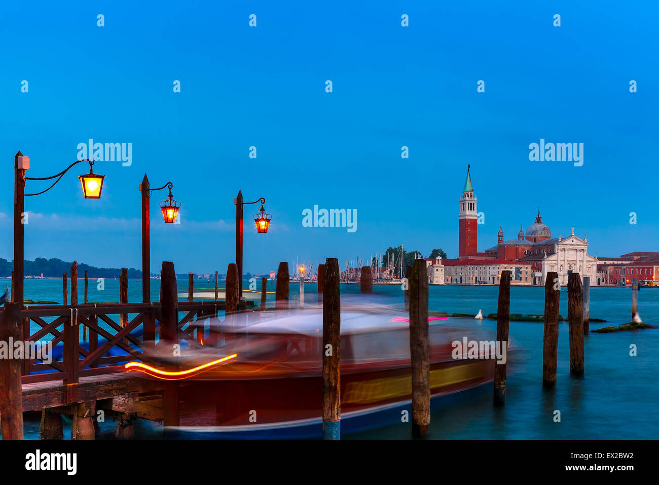 San Giorgio Maggiore dans la lagune de Venise, Italie Banque D'Images