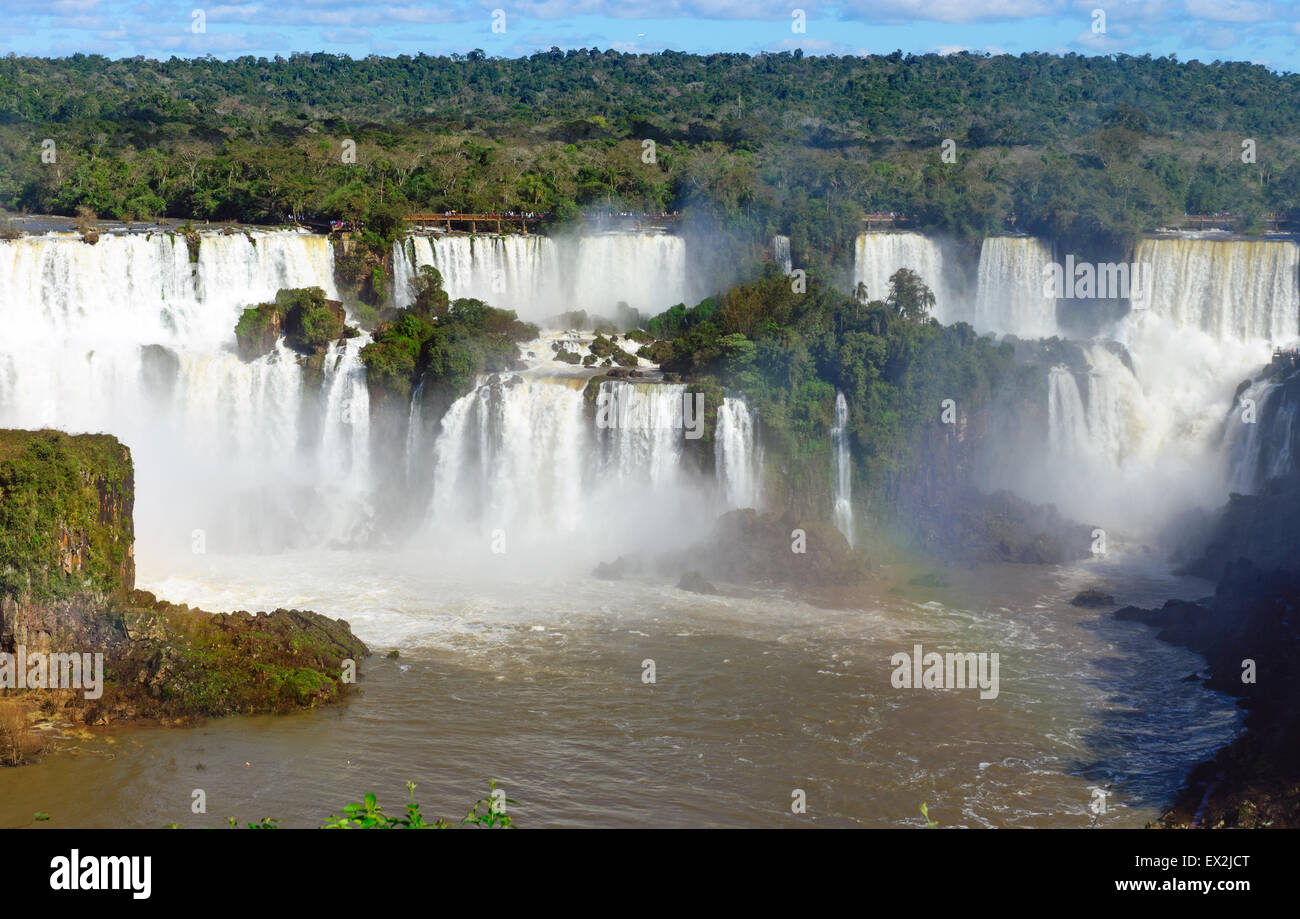 Voir des chutes d'Iguazu en Amérique du Sud Banque D'Images