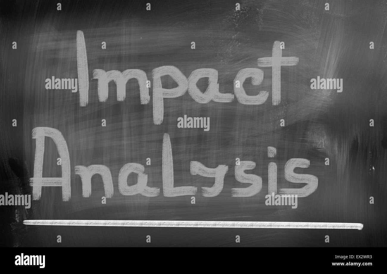 Concept de l'étude d'impact Banque D'Images