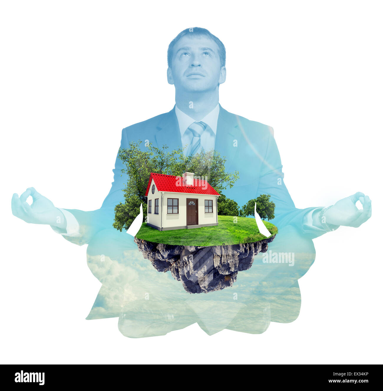 Silhouette of businessman transparent Banque D'Images Silhouette of businessman transparent Banque D'Images