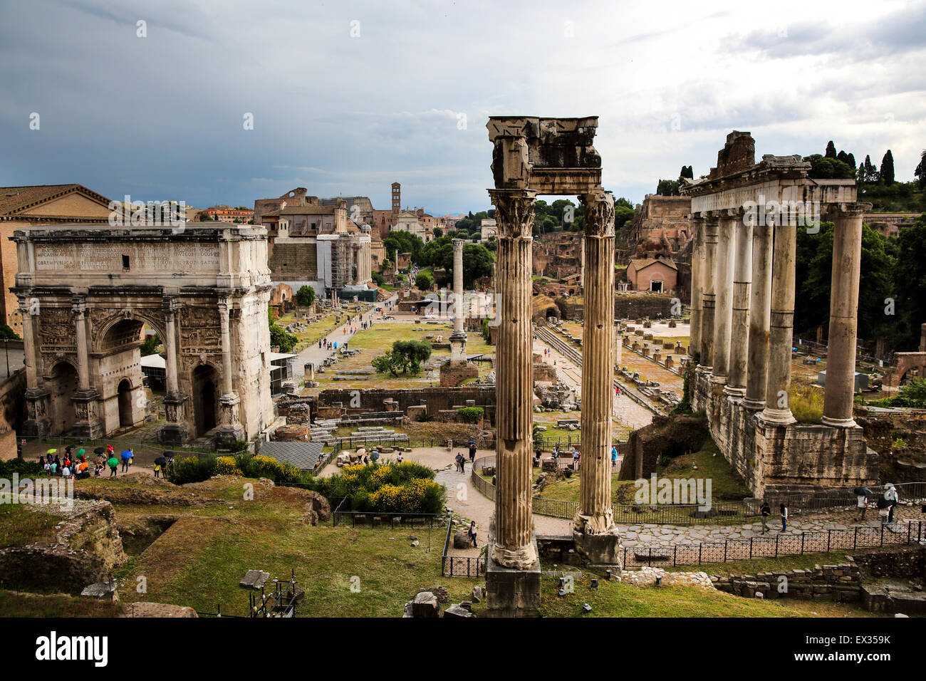 Le Forum Romain à Rome Banque D'Images